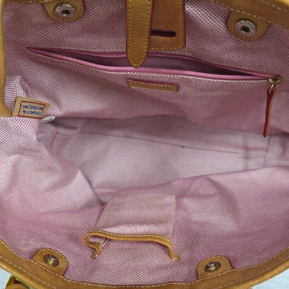 Blue and Tan Designer Tote Bag - Picture 2 of 7